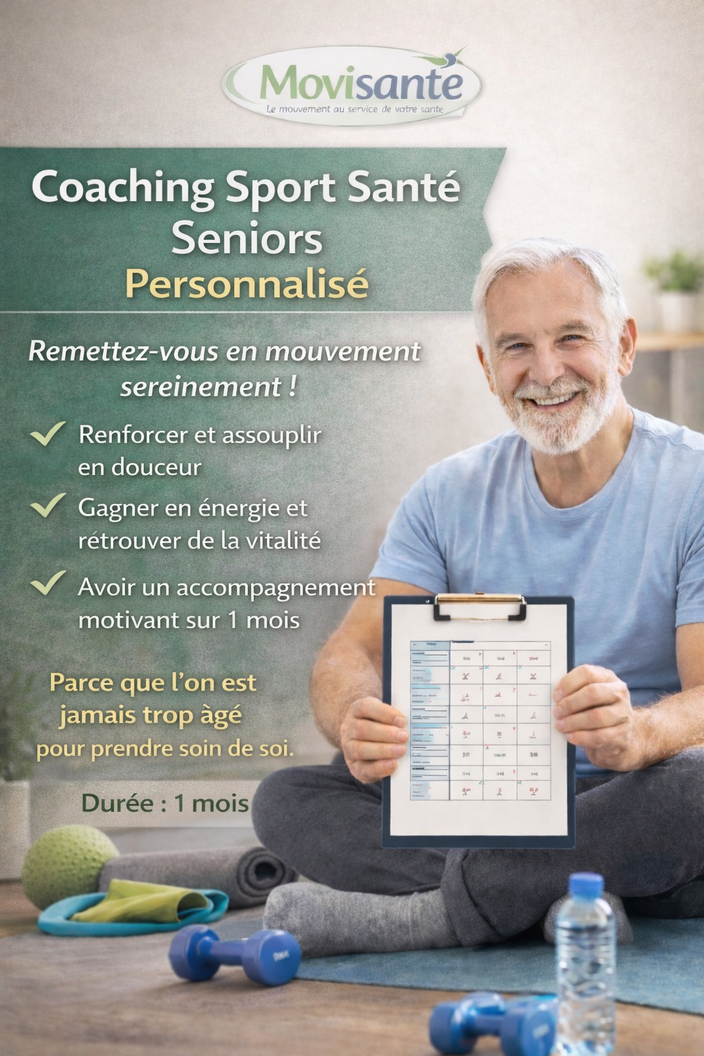 Coaching Sport Santé Seniors – Programme Personnalisé 1 Mois