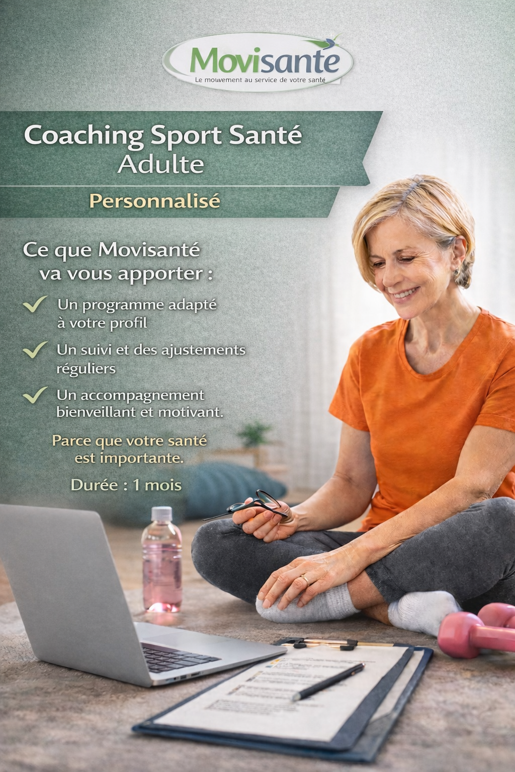 Coaching Sport Santé Adultes – Programme Personnalisé 1 Mois