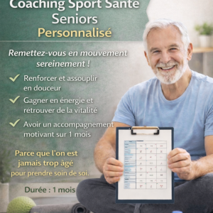 coaching sport santé seniors. programme personnalisé 1 mois